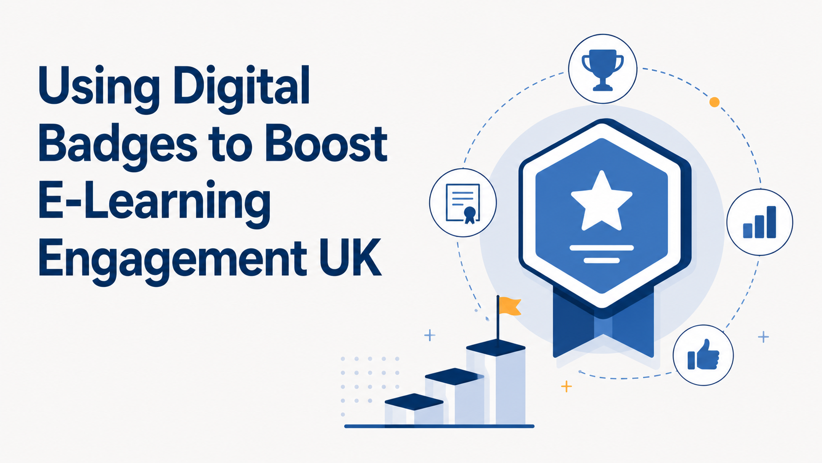 Illustration for the article: Using Digital Badges to Boost E-Learning Engagement UK
