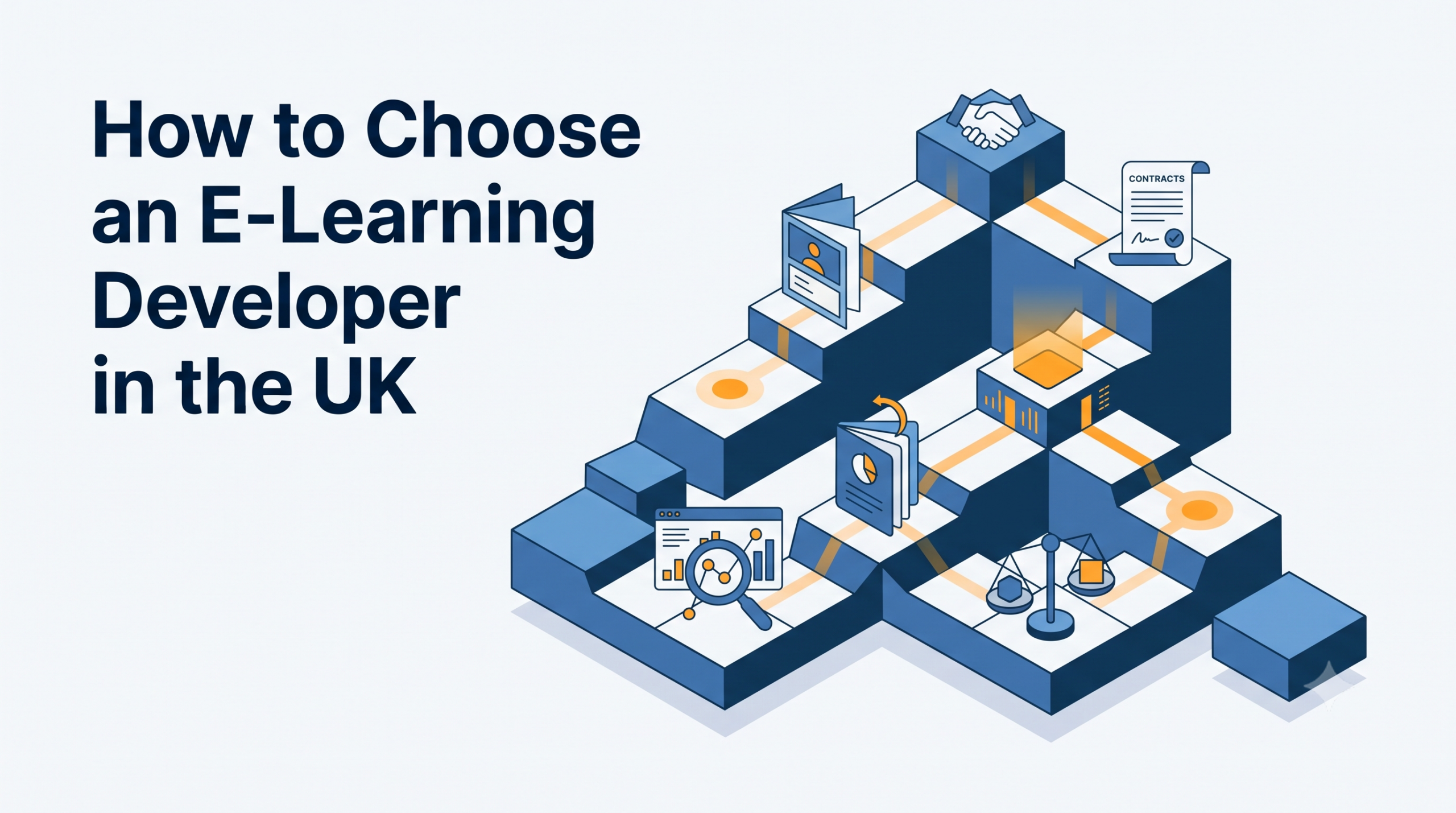 Illustration for the article: How to Choose an E-Learning Developer in the UK