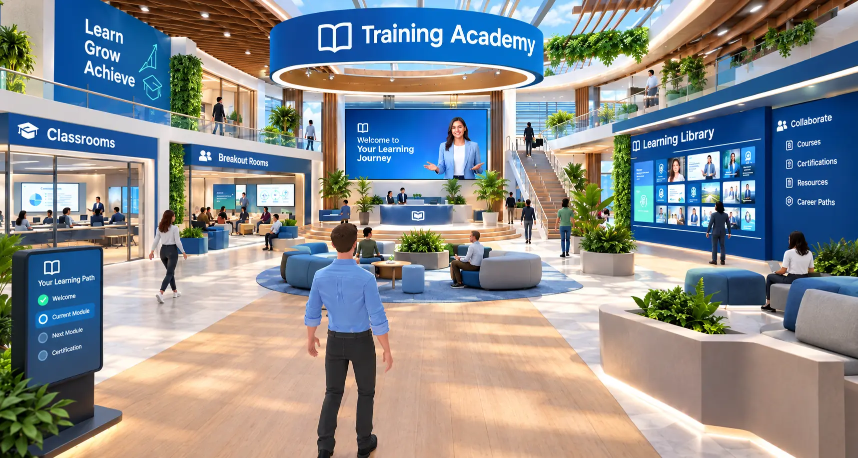 Virtual training academy space