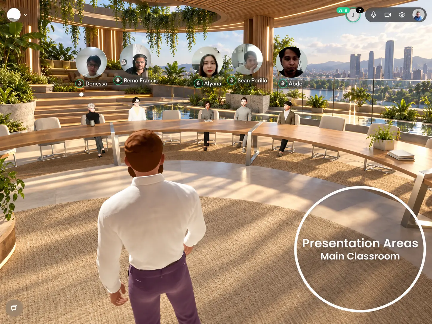 Second view of a live panel discussion inside a Capytech virtual event space